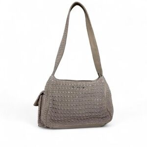 Frankie & Johnnie Woven Shoulder Bag in Taupe - Women's Handbag